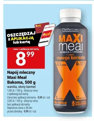 Napój mleczny Maxi Meal Bakoma promocja w Twój Market