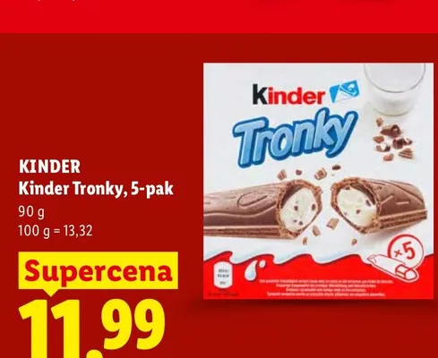 Batoniki Kinder Tronky 5-pak promocja w Lidl