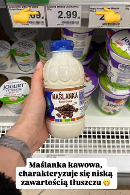 Maślanka kawowa promocja w Dino