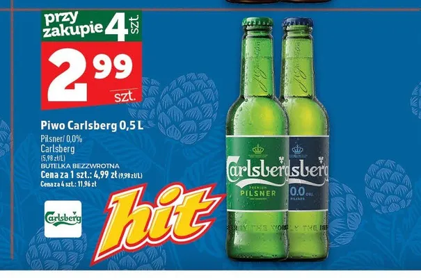 Piwo Carlsberg Premium Pilsner promocja w TOPAZ