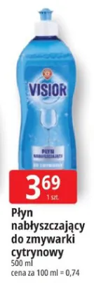 Płyn nabłyszczający do zmywarki cytrynowy Visior promocja w Leclerc