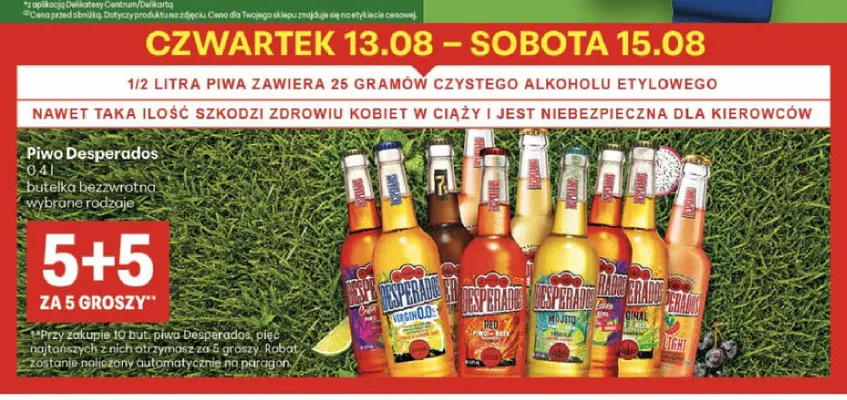 Piwo Desperados Red promocja w Delikatesy Centrum
