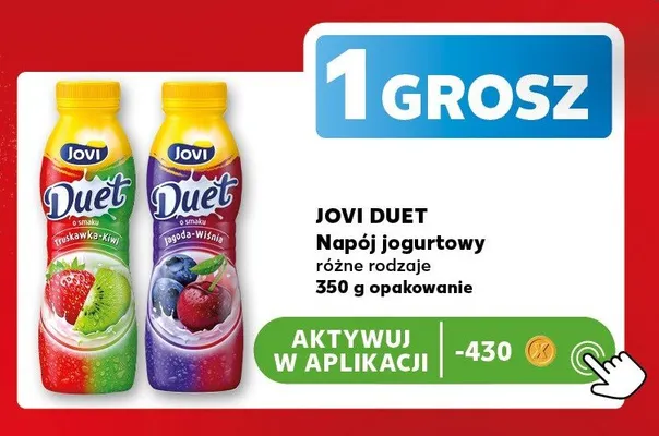 Napój jogurtowy Jovi Duet Jagoda-Wiśnia promocja w Kaufland