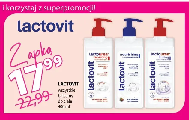 Balsam do ciała Lactovit promocja w Drogerie Polskie