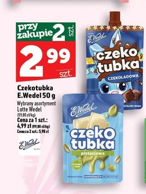Czekotubka pistacjowa E.Wedel promocja w TOPAZ
