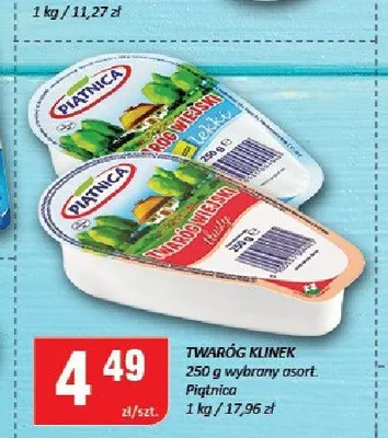 Twaróg klinek półtłusty Piątnica promocja w Chorten