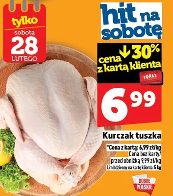 Kurczak tuszka promocja w TOPAZ