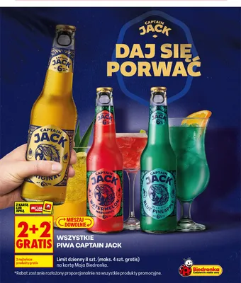 Piwo Captain Jack Blue Pineapple promocja w Biedronka