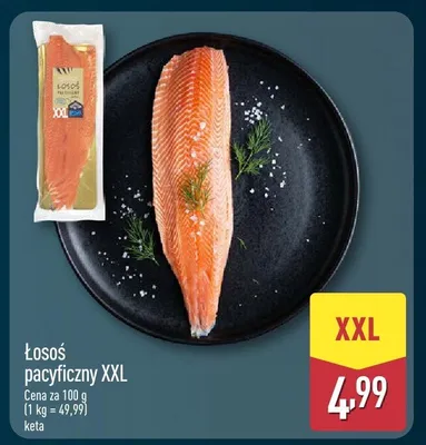 Łosoś pacyficzny XXL promocja w Aldi
