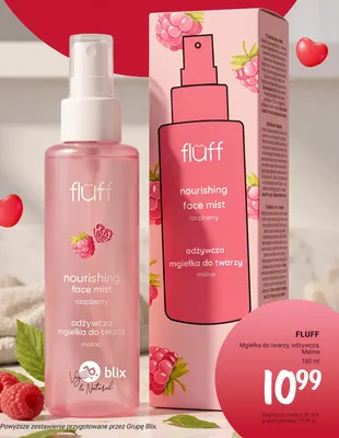 Mgiełka do twarzy odżywcza Fluff Malina promocja w Rossmann