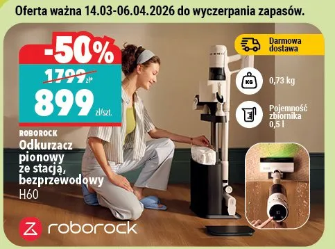 Odkurzacz pionowy ze stacją bezprzewodowy H60 promocja w Biedronka Home