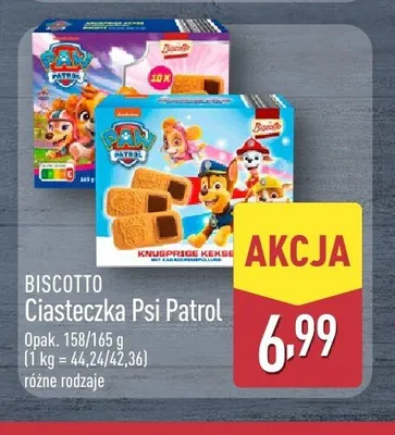 Ciasteczka Psi Patrol Biscotto z kremem mlecznym promocja w Aldi