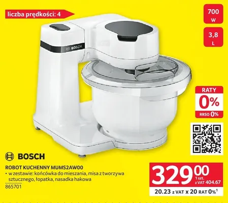 Robot kuchenny Bosch MUMSZAW00 promocja w Selgros