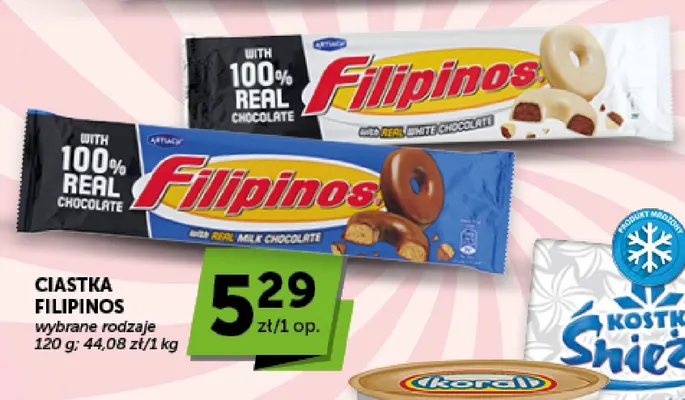 Ciastka Filipinos w białej czekoladzie promocja w Groszek