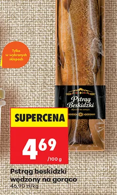 Pstrąg beskidzki wędzony na gorąco promocja w Biedronka