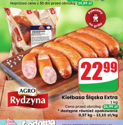 Kiełbasa śląska Extra Agro Rydzyna promocja w Dino