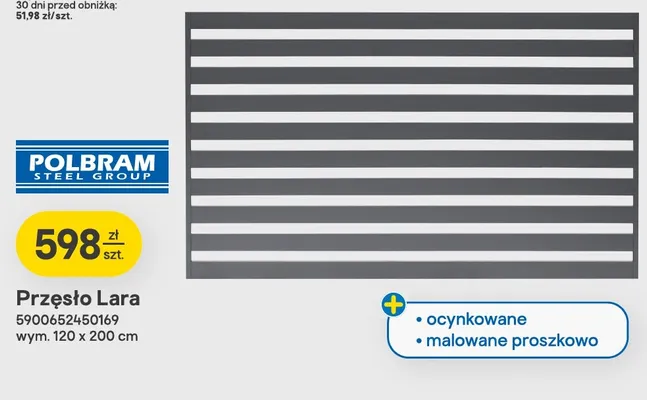 Przęsło Lara promocja w Castorama