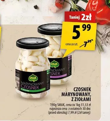 Czosnek marynowany z ziołami Smak promocja w Arhelan