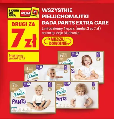 Pieluchomajtki Dada Pants Extra Care 5 Junior promocja w Biedronka