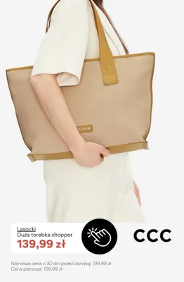 Duża torebka shopper Lasocki promocja w CCC