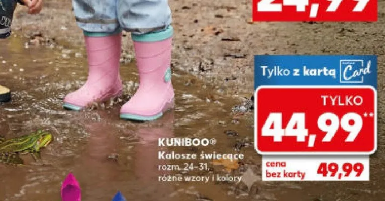 Kalosze świecące różne wzory i kolory promocja w Kaufland