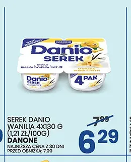 Serek Danio wanilia Danone 4-pak promocja w Wafelek