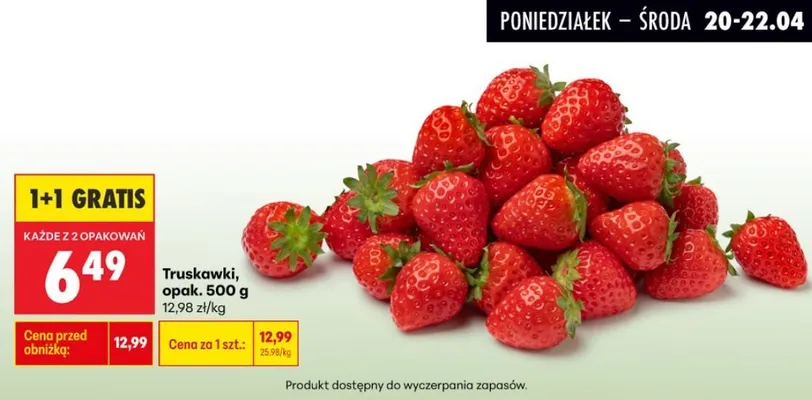 Truskawki promocja w Biedronka