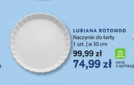 Naczynie do tarty Lubiana Rotondo ø 30 cm promocja w Stokrotka