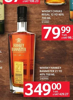 Whisky Hankey Bannister 21 YO 40% promocja w Selgros