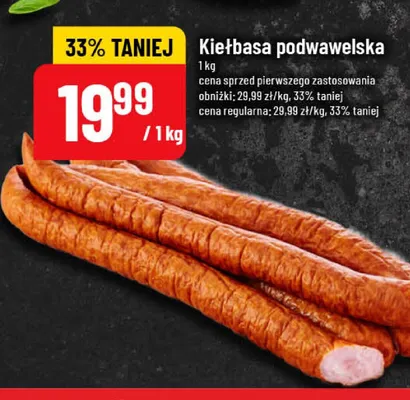 Kiełbasa podwawelska promocja w POLOmarket