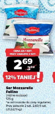 Ser mozzarella Fellino promocja w Netto