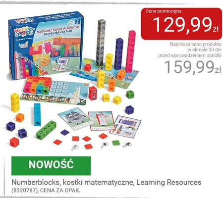 Kostki matematyczne Numberblocks Learning Resources promocja w Smyk