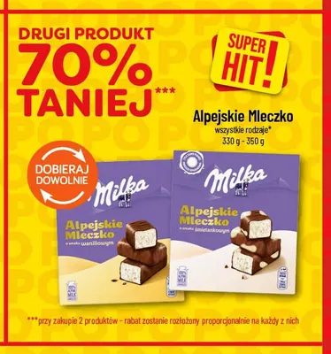 Alpejskie Mleczko o smaku waniliowym Milka promocja w POLOmarket
