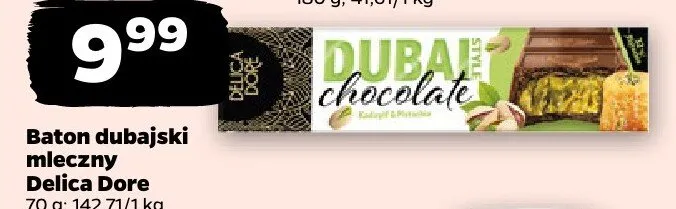 Baton dubajski mleczny promocja w Netto