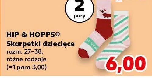 Skarpetki dziecięce Hip & Hopps rozm. 27-38 promocja w Kaufland