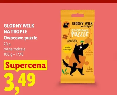 Owocowe puzzle Głodny Wilk na Tropie promocja w Lidl