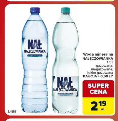 Woda mineralna Nałęczowianka niegazowana promocja w Carrefour Market