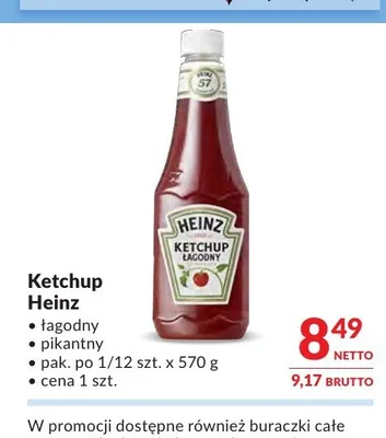 Ketchup pikantny Heinz promocja w Makro