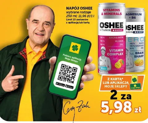 Napój witaminowy Oshee Vitamin Boost Vitamins & Minerals promocja w ABC