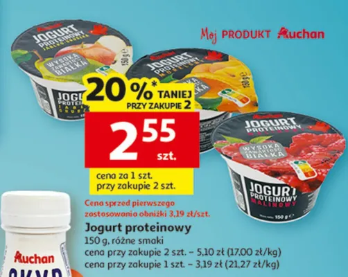 Jogurt proteinowy promocja w Auchan