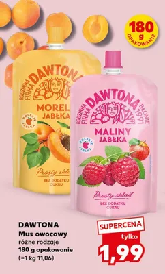 Mus owocowy Dawtona malina jabłko promocja w Kaufland