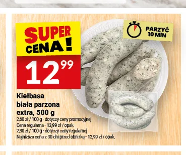 Kiełbasa biała parzona extra Białecki promocja w Twój Market