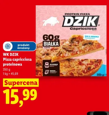 Pizza capricciosa proteinowa WK DZIK promocja w Lidl