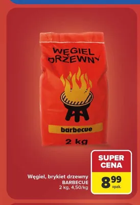Brykiet drzewny Barbecue promocja w Carrefour