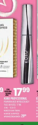 Tusz do rzęs pogrubiająco-wydłużający Kobo Professional promocja w Drogerie Natura