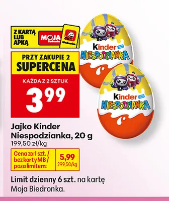 Jajko Kinder Niespodzianka promocja w Biedronka