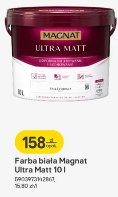 Farba biała Ultra Matt promocja w Castorama