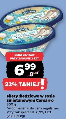 Filety śledziowe w sosie śmietanowym Corsarro promocja w Netto