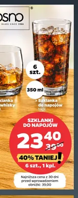 Szklanki do whisky Krosno 310 ml 6-pak promocja w Netto