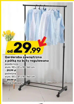 Garderoba zewnętrzna z półką na buty regulowana podwójna promocja w Bricomarche